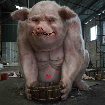 Προσαρμοσμένα Animatronic Realistic Pigs Ενήλικη ηλικία για εμπορικά κέντρα