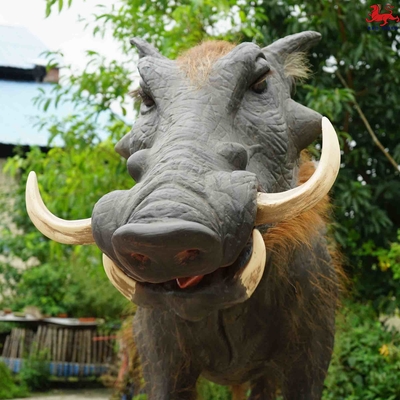 Αγορά Προσαρμοσμένο ρεαλιστικό μοντέλο Animatronic Animals Wild Boar με ζωντανό βρυχηθμό online manufacture