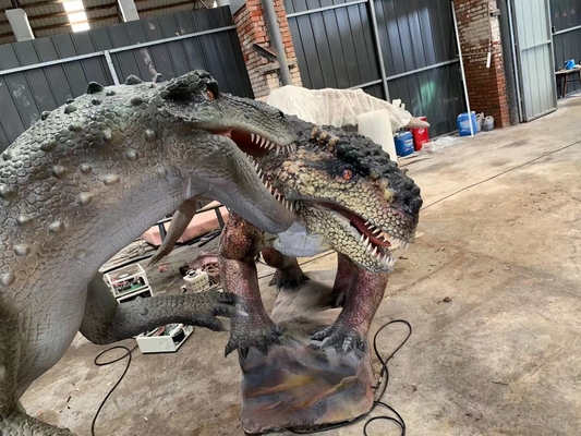 Τρισδιάστατο πρότυπο δεινοσαύρων ρομπότ dilophosaurus ηλεκτρονικό εφέ δεινοσαύρων πάρκων δεινοσαύρων