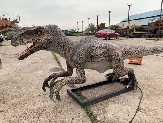 Φυσικό μέγεθος Realistic Animatronic Dinosaur Velociraptor Model Theme Park Dinosaur