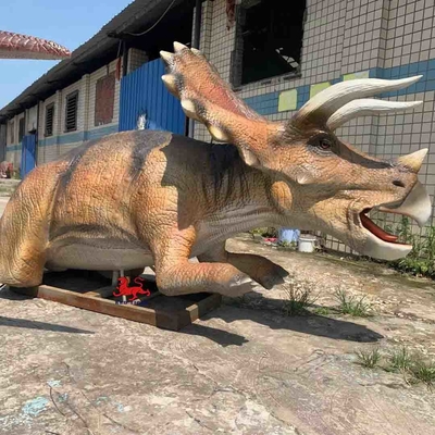 Jurassic World Dinosaur Theme Exhibits Realistic Animatronic Dinosaur Triceratops Model