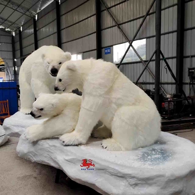 Realistic Animatronic Φυσικό Μέγεθος Polar Bear Προσαρμοσμένο Προσαρμοσμένο Διαθέσιμο 12 μήνες Εγγύηση