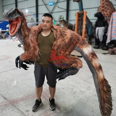 Κούκλα Χεριού Δεινόσαυρου Deinonychus για Παιδιά, Αδιάβροχη & Προσαρμόσιμη