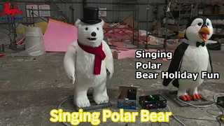 Singing Polar Bear Animatronic Χριστουγεννιάτικη διασκέδαση